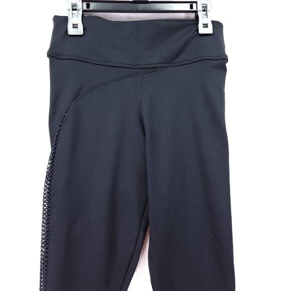 Bombshell Sportswear Side Cut-Out Mesh Leggings Size Medium Black - Picture 3 of 13